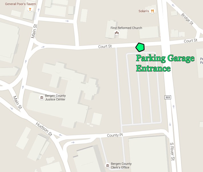 Parking garage and map for the Court House