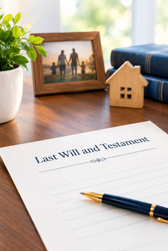 Last Will and Testament Desk Scene
